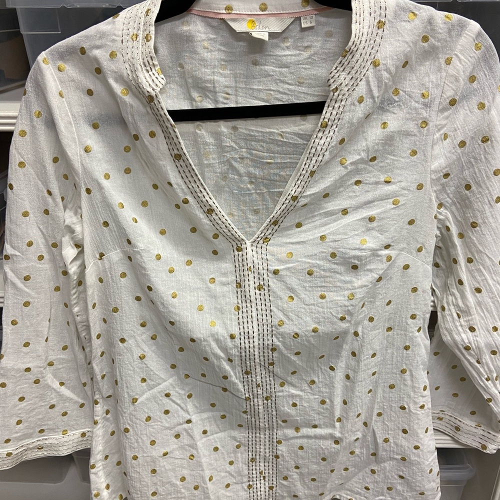 Boden white blouse